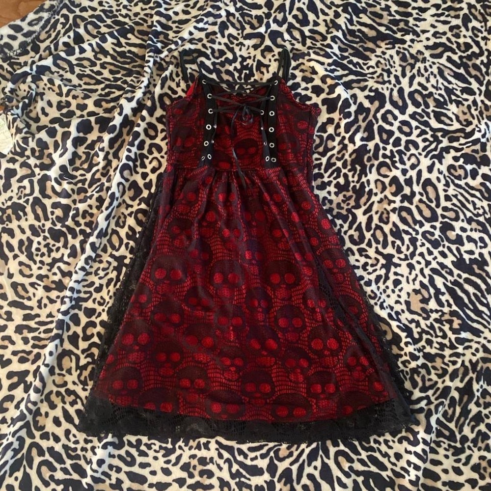 emo skeleton dress